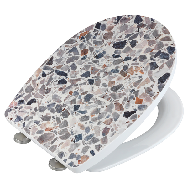 WC-Sitz Terrazo - Thermoplast / Edelstahl - Mehrfarbig