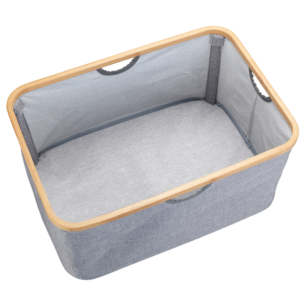 Wäschekorb Bahari - Bambus / Polyester - Braun / Grau