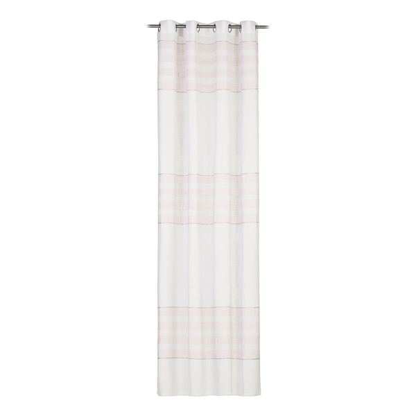 Ösenvorhang Mombasa - Polyester - Rosa