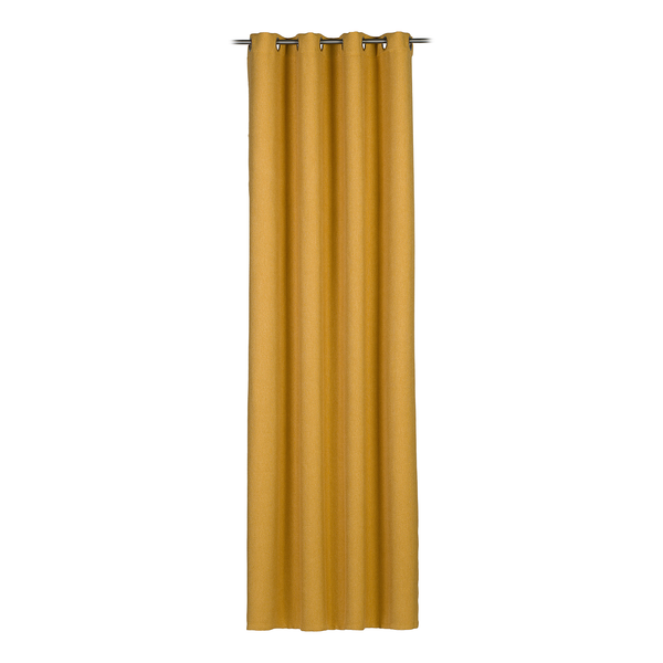 Ösenvorhang Fabricio - Polyester - Senfgelb
