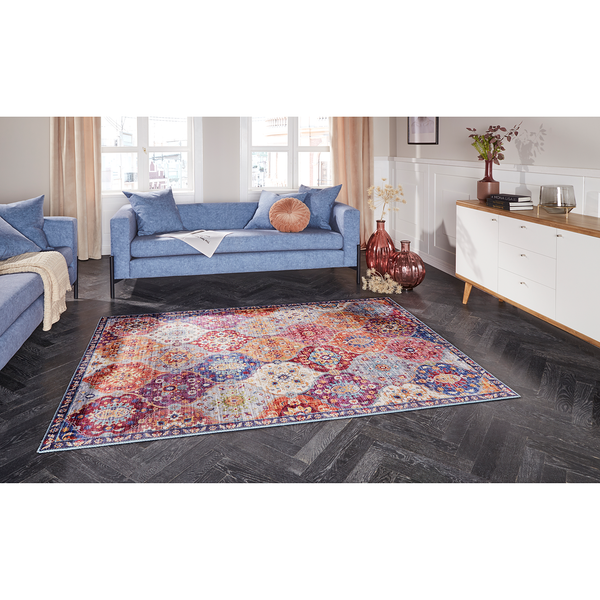 Läufer Kashmir Ghom - Webstoff - Multicolor