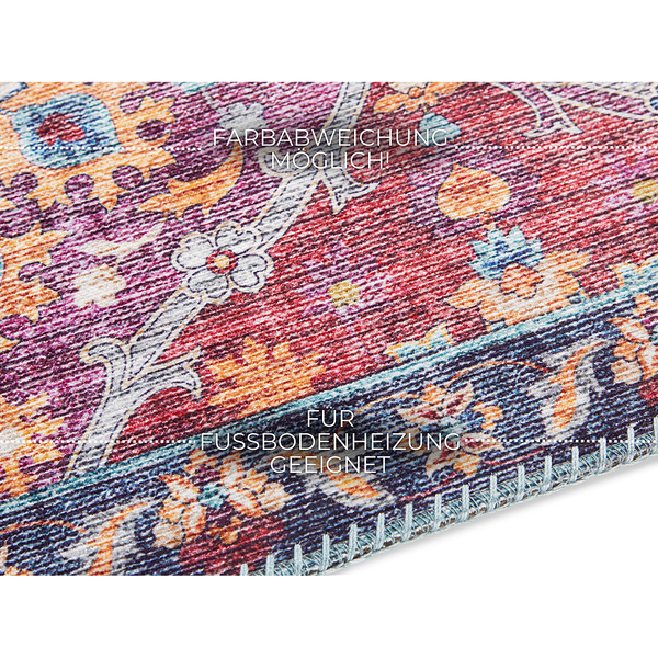 Läufer Kashmir Ghom - Webstoff - Multicolor