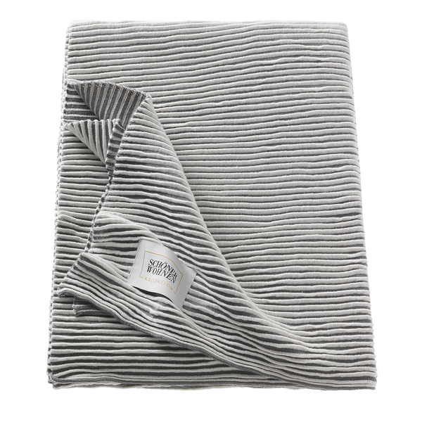 Plaid Liv - Baumwolle - Grau - 130 x 170 cm