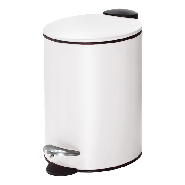 Kosmetikeimer Silence - Edelstahl - Weiß