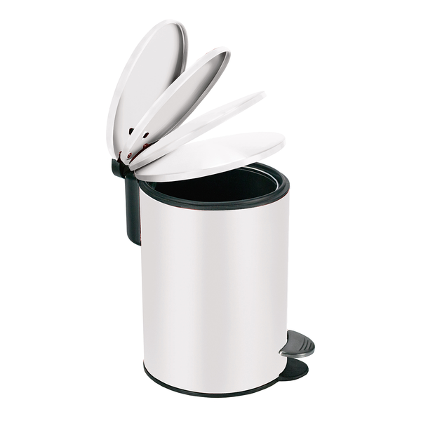 Kosmetikeimer Silence - Edelstahl - Weiß