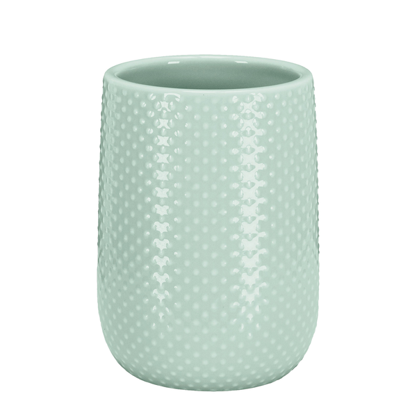 Zahnputzbecher Dotty - Steinzeug - Mint