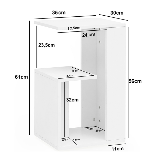 Beistelltisch Vernusse - Weiß