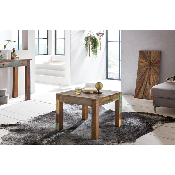 Couchtisch Loubille - Mango massiv - Mango / Blau