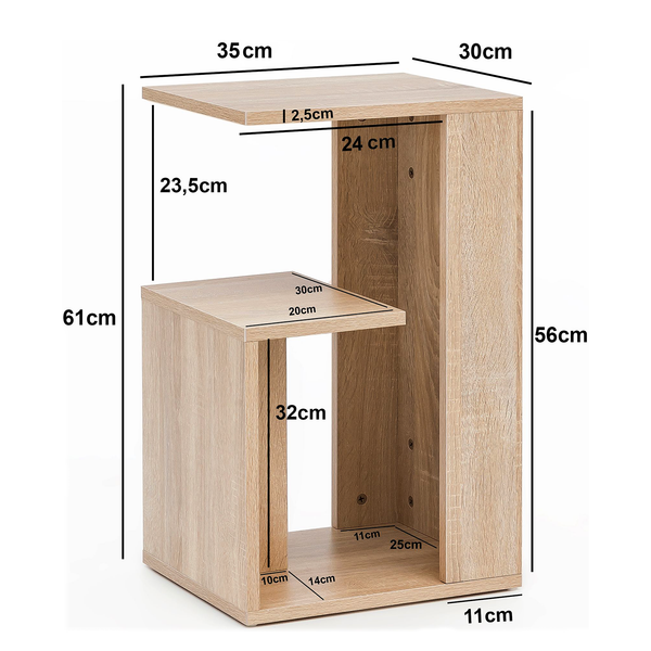 Beistelltisch Longvic - Eiche Artisan Dekor