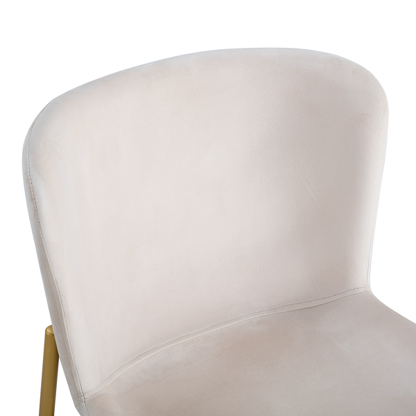 Polsterstuhl MOUZON 2er-Set - Samt Walli: Creme - Gold