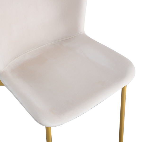 Polsterstuhl MOUZON 2er-Set - Samt Walli: Creme - Gold