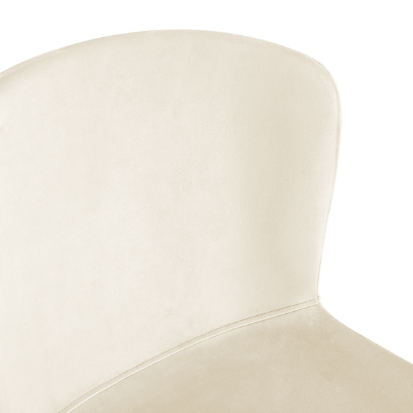 Polsterstuhl MOUZON 2er-Set - Samt Walli: Creme - Schwarz