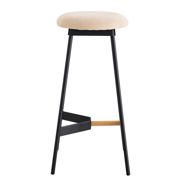 Barhocker Pirmil - Cordstoff Lyana: Beige