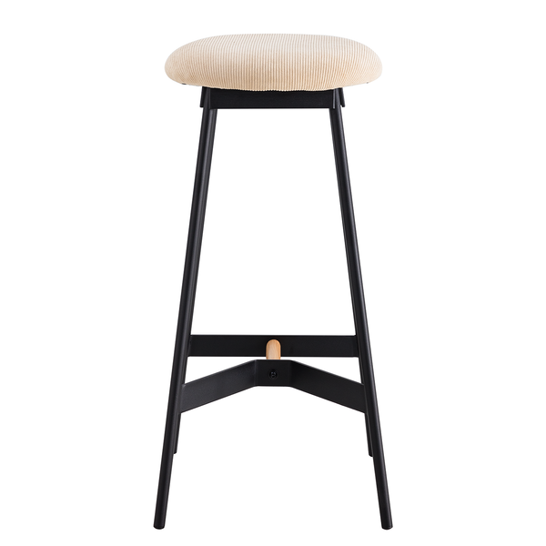 Barhocker Pirmil - Cordstoff Lyana: Beige
