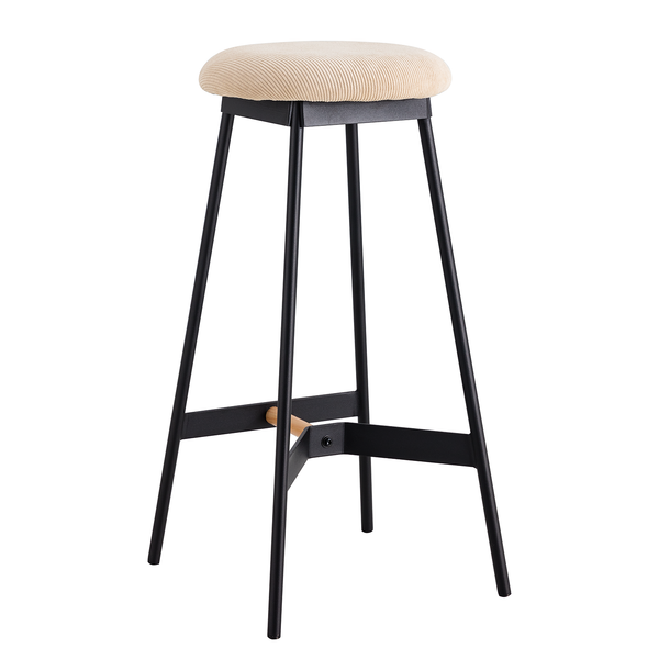 Barhocker Pirmil - Cordstoff Lyana: Beige
