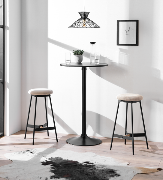 Barhocker Pirmil - Cordstoff Lyana: Beige