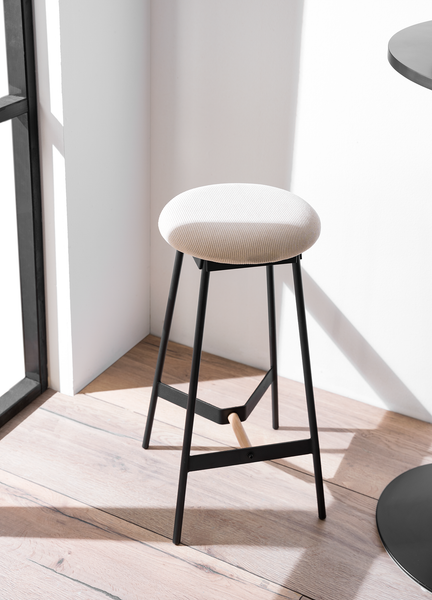 Barhocker Pirmil - Cordstoff Lyana: Beige