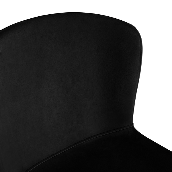Polsterstuhl MOUZON 2er-Set - Samt Walli: Schwarz - Schwarz