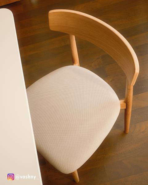 Esszimmerstuhl Lolif 2er-Set - Webstoff / Eiche massiv - Beige / Eiche - Eiche Hell