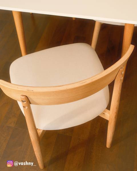 Esszimmerstuhl Lolif 2er-Set - Webstoff / Eiche massiv - Beige / Eiche - Eiche Hell
