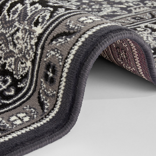 Kurzflorteppich Skazar Isfahan - Polypropylen - Dunkelgrau - 80 x 150 cm