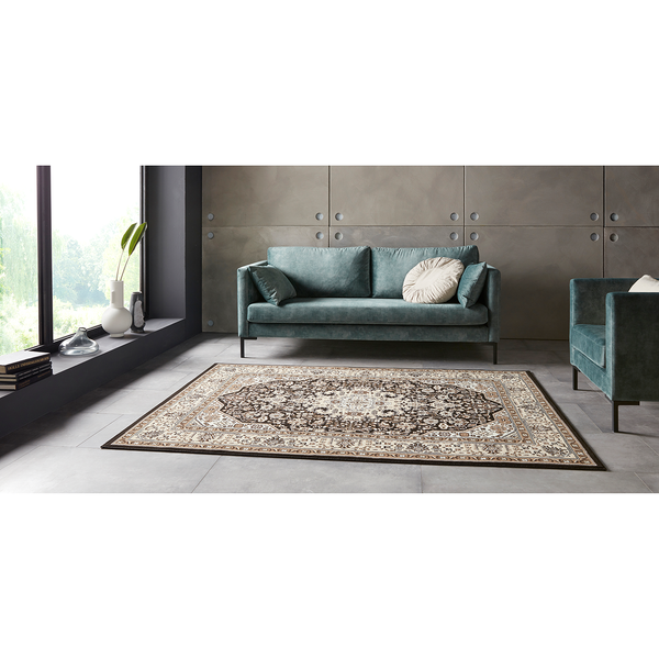 Kurzflorteppich Skazar Isfahan - Polypropylen - Braun - 80 x 150 cm