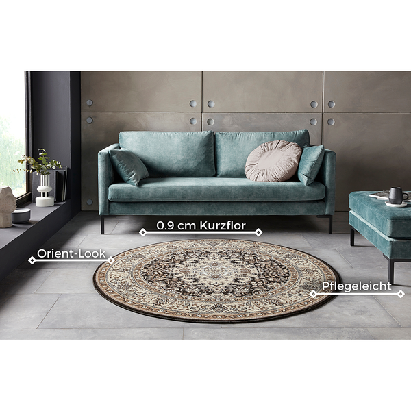Kurzflorteppich Skazar Isfahan - Polypropylen - Braun - 80 x 150 cm