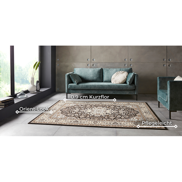 Kurzflorteppich Skazar Isfahan - Polypropylen - Braun - 80 x 150 cm