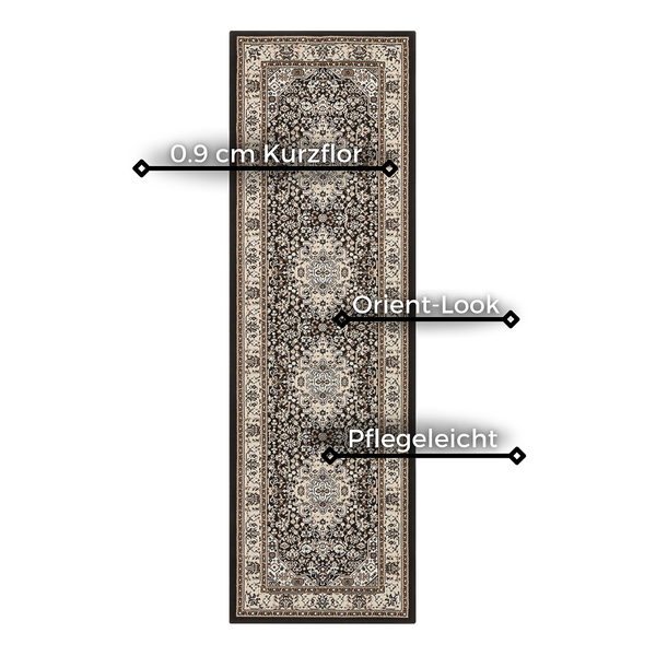 Kurzflorteppich Skazar Isfahan - Polypropylen - Braun - 80 x 150 cm