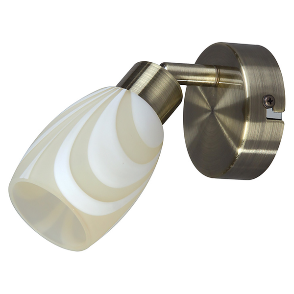 LED-Wandleuchte Clea - Milchglas / Stahl - 1-flammig