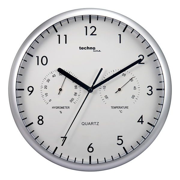 Wanduhr WT 650 - Kunststoff - Silber