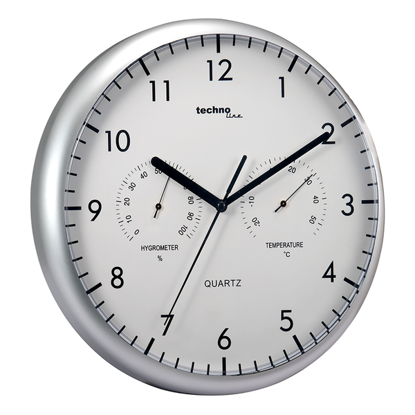 Wanduhr WT 650 - Kunststoff - Silber