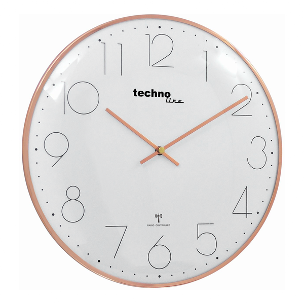 Wanduhr WT 8235 - Aluminium / Glas - Kupfer