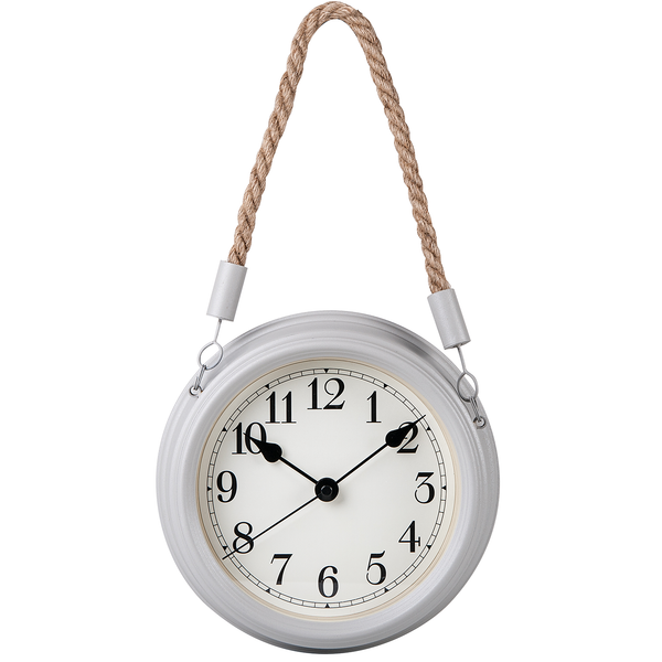Wanduhr WT 7130 - Metall / Glas - Grau