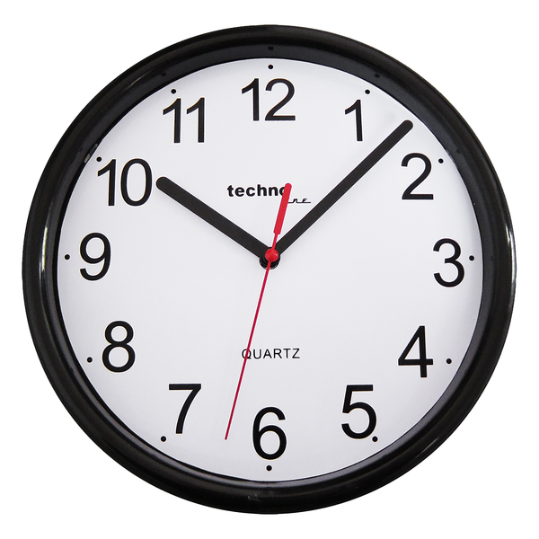 Wanduhr WT 600 - Kunststoff - Schwarz