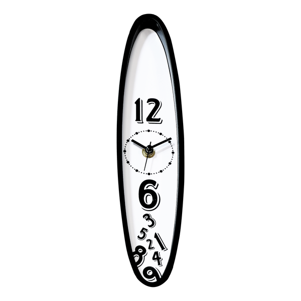 Wanduhr Genlis - Kunststoff - Schwarz / Weiß