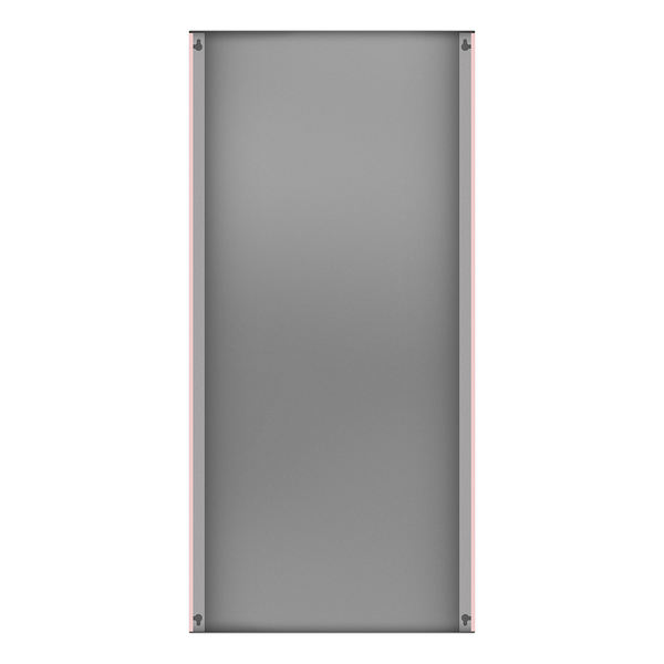 Magnettafel Colour - Stahl / Vinyl-Spezialfolie - Rosa - 37 x 78 cm