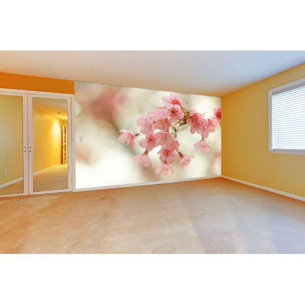 Vliestapete Cherry Blossoms - Vliestapete - Pink / Beige - 300 x 200 cm
