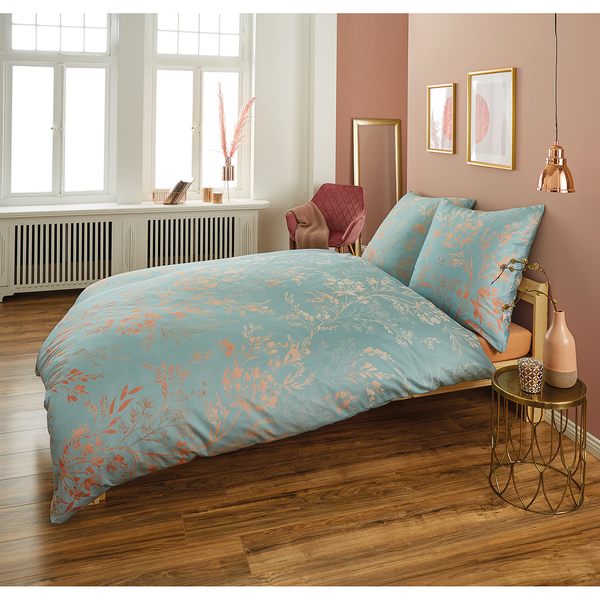Bettwäsche Kate - Baumwolle - Babyblau - 135 x 200 cm + Kissen 80 x 80 cm