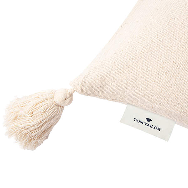 Kissenbezug Knot Lines - Baumwolle - Beige