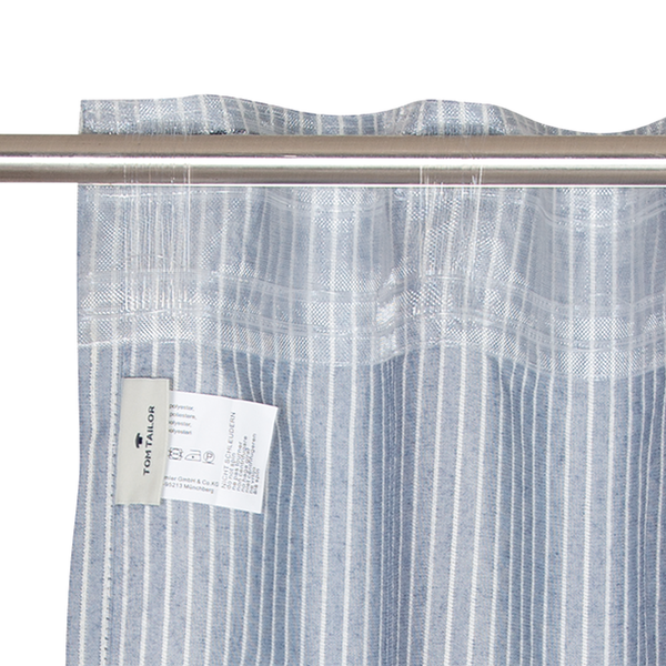 Fertiggardine Pin Stripe - Polyester - Marineblau