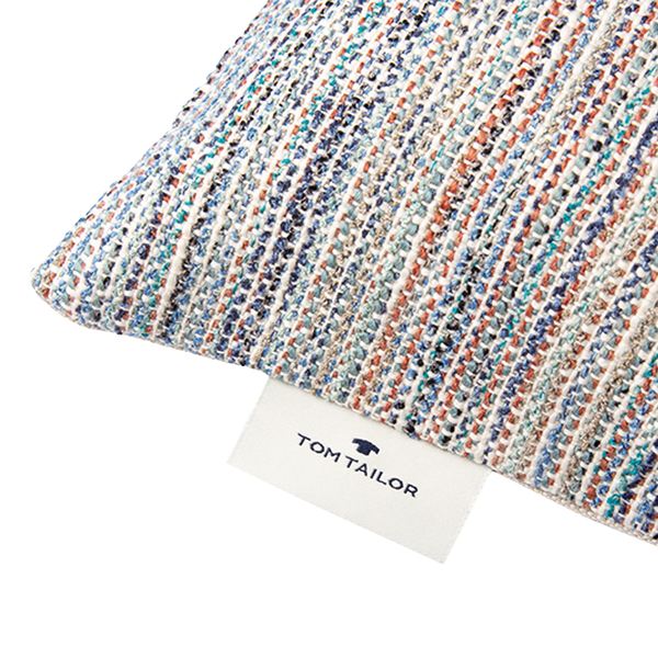 Kissenbezug Structured - Mischgewebe - Blau