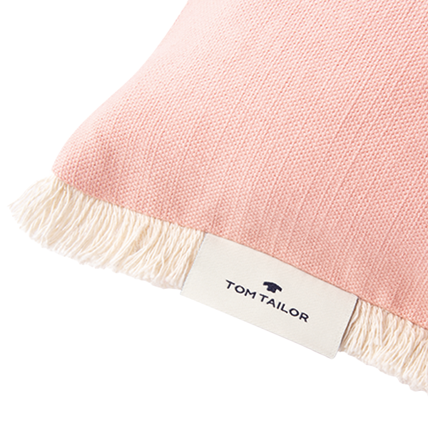 Kissenbezug Fringed Cotton - Baumwolle - Rosa