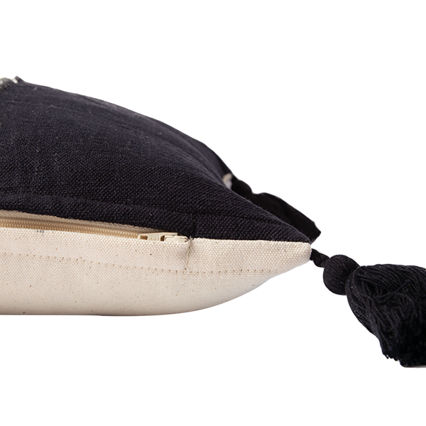 Kissenbezug Knot Lines - Baumwolle - Schwarz