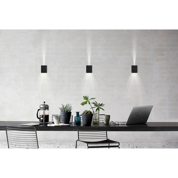 LED-Wandleuchte Canto VIII - Stahl - 2-flammig