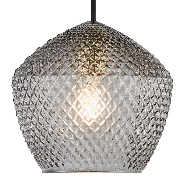 Pendelleuchte Orbiform I - Rauchglas / Stahl - 1-flammig