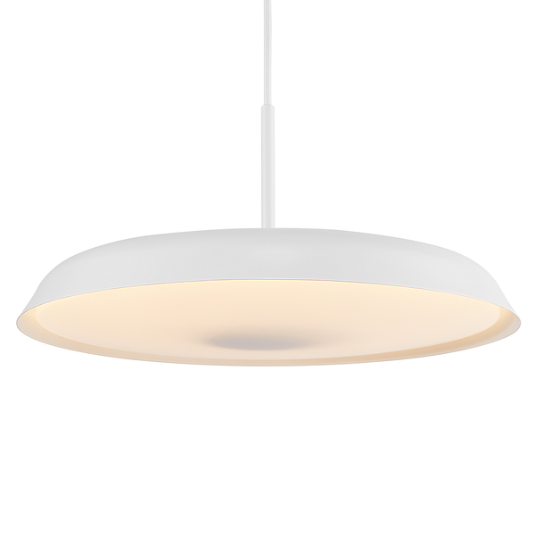 LED-Pendelleuchte Piso - Kunststoff / Stahl - 1-flammig - Weiß