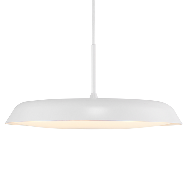 LED-Pendelleuchte Piso - Kunststoff / Stahl - 1-flammig - Weiß