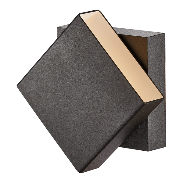 LED-Wandleuchte Turn - Aluminium - 2-flammig - Schwarz