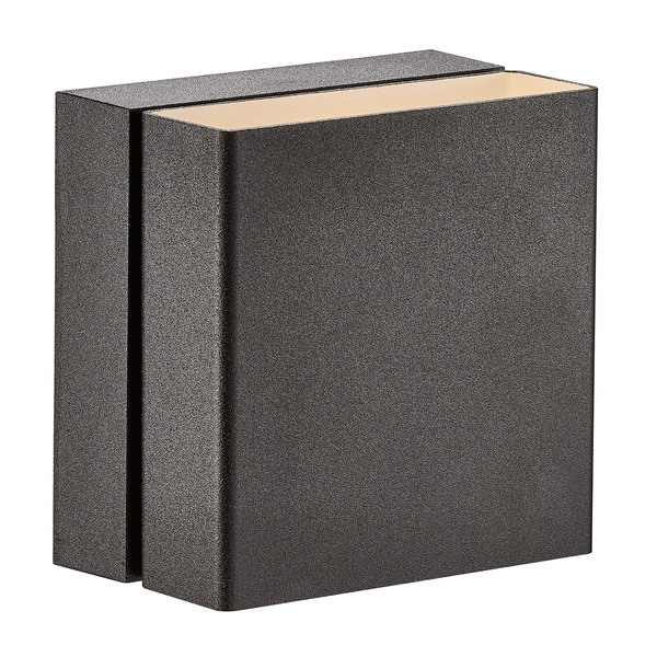 LED-Wandleuchte Turn - Aluminium - 2-flammig - Schwarz